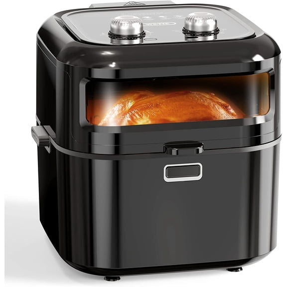 Air Fryer, WETIE 8-in-1 Airfryer Oven with Viewing Window, Dishwasher-Safe, Multicooker for Kitchen Applicance