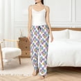 thumbnail image 4 of Pajama Pants Women, Floral checkered Plaid Sweatpants Soft Sleep Lounge Pants, Casual PJ Bottoms Pants with Pockets, 4 of 7