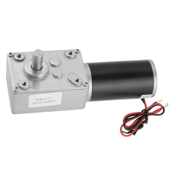 Worm Gear Motor, Self-Locking Turbo 12V 200Rpm 200 Rpm Rated Speed Dc for Electrical Appliances Remote Control Curtains