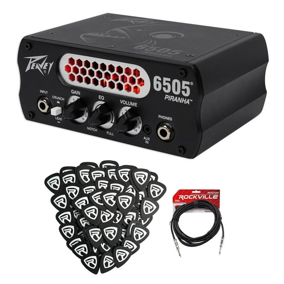 Peavey 6505 Piranha Micro Head Electric Guitar Preamp Amplifier Tube+Cable+Picks