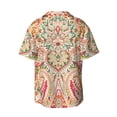 thumbnail image 7 of Picia Indian Paisley 1 Men's Linen Shirts Short Sleeve Cuban Beach Shirts Casual Shirts Button Down Shirt for Men Beach Summer Wedding Shirt-Small, 7 of 7