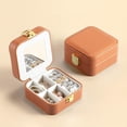 thumbnail image 2 of Caja de almacenamiento Yinane pequeña organizador de joyas material cuero PU para anillos pendientes collar pulseras, 2 of 8