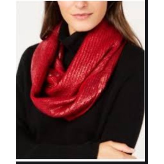 I.n.c. Liquid Shine Infinity Scarf Title: OS/Red