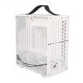 thumbnail image 1 of PC Case, Micro ITX Tower with Ventilated Airflow Design, Transparent Acrylic Side Panel, Compact Desktop ITX Chassis for Motherboard,  Power Cable, 1 of 7