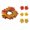 E, variant on Fall Maple Leaf Candle Ring Wreath, 3" Mini Artificial Maple Leaves Candles Holder Wreaths, Halloween Thanksgiving Candle Rings Decor for Autumn Harvest Festival Home Wedding Party Table