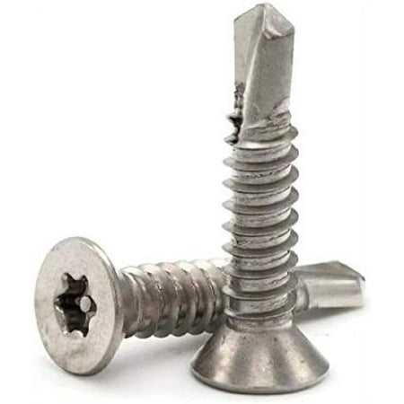 

Drive With Pin Security Flat Head Self Drilling Screws 410 Stainless Steel - #14 X 3/4 Qty 25