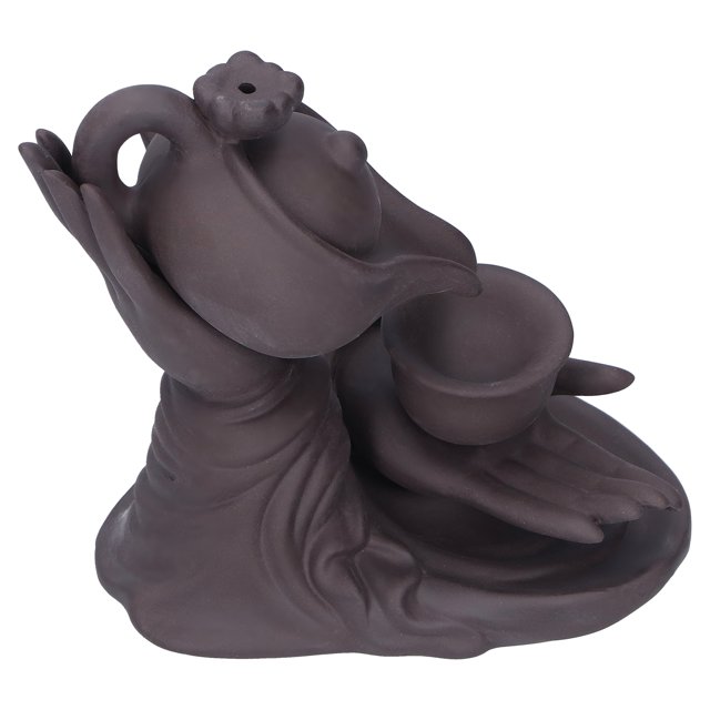 Quemador de incienso de reflujo de mano de Buda, ornamento, soporte de incienso, decoraciones Feng Shui