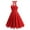 002 Red, variant on Women Vintage 1950s Swing Dress 50s Retro Hepburn Style Halterneck A-Line Dresses