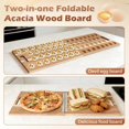 thumbnail image 3 of 2-in-1 Easter love wood devil egg tray with handle, 31.5x12-inch large long deli board foldable wooden board for serving food trays Easter brunch & party decoration, 60 egg slots, 3 of 5