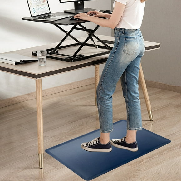 Extra Thick 1/2 Anti Fatigue Kitchen Mat - Non Slip Waterproof PVC Floor Rug for Sink, Laundry, Office - Durable Ergonomic Standing Mat for Comfort & Support (44x71cm)