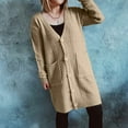 thumbnail image 4 of Ozmmyan Womens Cardigan Sweater Casual V-Neck Long Sleeve Autumn Sweater Cardigan Winter Coat, 4 of 7