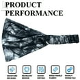 thumbnail image 4 of Gustave Womens Tie Dye Headbands, Elastic Non Slip Sweat Absorbent Hair bands for Workout Running Yoga Fitness "Black", 4 of 9