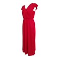thumbnail image 4 of Ropa Playa Ocean Pacific para Mujer Maxivestido Cuello V Manga Olanes Elastico Cintura Rojo Talla G, 4 of 4