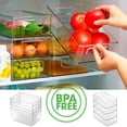 thumbnail image 3 of Juego de 8 contenedores Brandtrendy Para refrigerador libres de BPA, cajas organizadoras transparentes, 3 of 7
