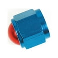 thumbnail image 1 of SpeedFX Fitting Plug/Fitting Cap 560429 Fitting Plug/Fitting Cap; Flare Cap; -4AN; Red/Blue; Anodized Aluminum, 1 of 3