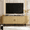 Oak, variant on 55 Inch TV Stand with Built-in Power Outlet, Compatible with TVs Up to 60 Inches, Modern Entertainment Center with Adjustable Shelves, Storage Space, and Sliding Doors, Walnut