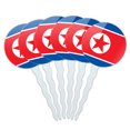 thumbnail image 1 of North Korea National Country Flag Cupcake Picks Toppers - Set of 6, 1 of 1