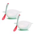 thumbnail image 1 of Oleegame 2PC Stainless Steel Cutlery Set Baby Children Training Feeding Dinner Bowl Spoon Tableware Set With Suction Cup Green, 1 of 4