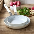 thumbnail image 4 of Bobby Flay by GreenPan Professional Ceramic Nonstick 8" and 10" Frypan Set in Cream, 4 of 7