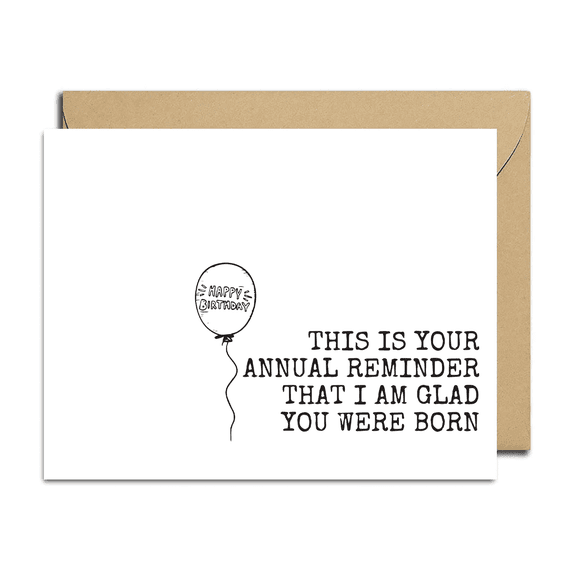 Cute and Funny Birthday Greeting Card - Blank Inside with Envelope - Perfect for Celebrating Friends and Family