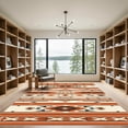 thumbnail image 2 of ODIKA 3'x5' Machine Washable Non-Slip Area Rug, Southwestern Terracotta High Traffic Rug, Orange, 1081749, 2 of 7