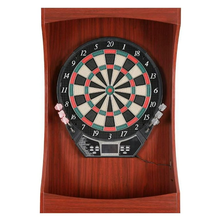 Carmelli Outlaw Free Standing Dartboard Cabinet Set Cherry Finish