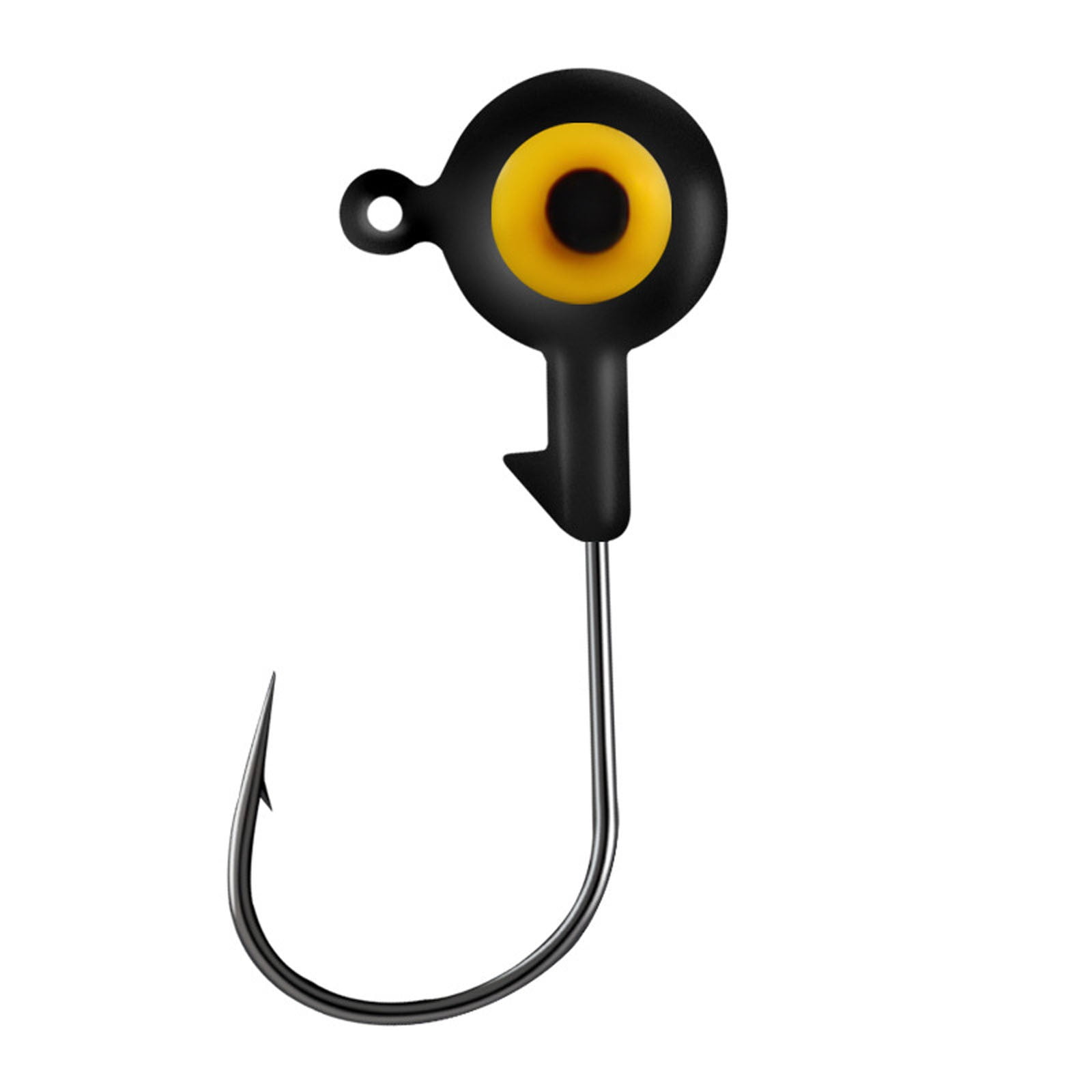 Fishing Jig Heads 10-Piece Set - Round Ball Jigs with 3D Eyes | High Carbon Steel Hooks for Bass, Crappie & Walleye | Freshwater & Saltwater Jig Heads for All Fishing Styles