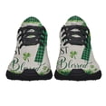 thumbnail image 5 of St Patrick's Day Irish Shamrock Clover Not Lucky JuStBlessed Shoes Sneakers Black Size 4, 5 of 7