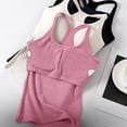 thumbnail image 4 of Women's Tops Tees Blouses V Neck Sleeveless Loose Workout Summer Crop Camisole Tank Tops With Built In Bras for Women, 4 of 7