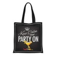 thumbnail image 1 of LADDKE Canvas Tote Bag Keep Calm and Party on Cinco De Mayo Blackboard Durable Reusable Shopping Shoulder Grocery Bag, 1 of 1