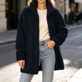 thumbnail image 5 of QIYAGBSA Sherpa Fleece Jackets for Women Stand Collar Full Zip Oversized Fuzzy Plush Long Sleeve Coats with Pockets Fall Winter Warm Outerwear, 5 of 9