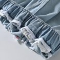 thumbnail image 5 of EnJoCho Teen Girls Jeans Straight Wide Leg Soli𝖽 Tone Elastic Waist Loose Denim Pants Stretch Trousers For Spring Autumn Back-to-School Outdoor Everyday Streetwear Casual Bottoms, 5 of 8