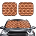 thumbnail image 2 of Xecao 70's Retro for Foldable Car Sun Shades (2-Pack) offer sun protection with an easy-fold design for convenient windshield shading., 2 of 7