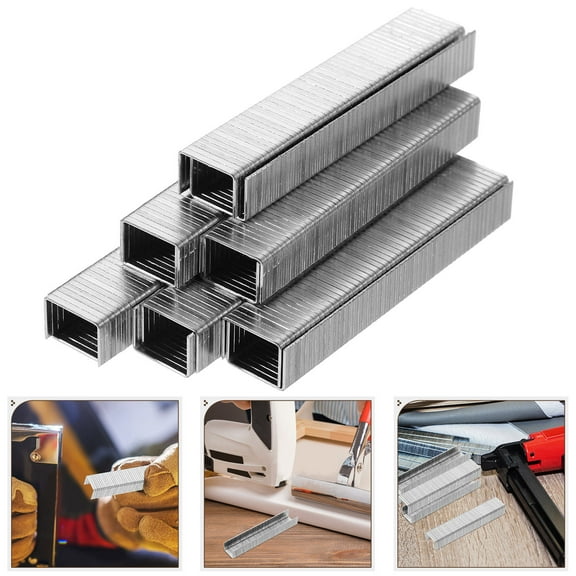 IBASETOY 1000pcs Pin Stapler Carbon Steel Silver for Baseboard Assembly and DIY