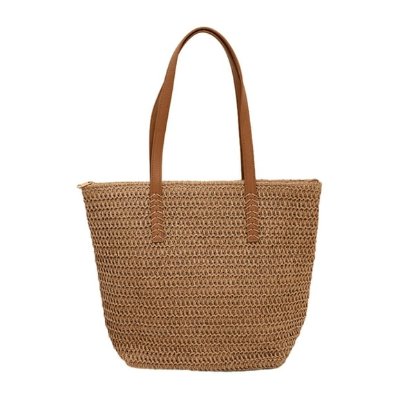 Women Summer Beach-Bag Straw Woven Tote Bag Fashion Shoulder Bag Seaside Handbag