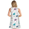 thumbnail image 2 of Bixox cute winter Gnome Print Women's Sleeveless A-Line Dress with Pockets, Casual Knee-Length Tank Dress for Summer-3X-Large, 2 of 7