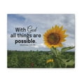 thumbnail image 5 of Scripture Walls  With God Matthew 19:26 Sunflower Bible Verse Canvas Christian Wall Art Ready to Hang Unframed, 5 of 17
