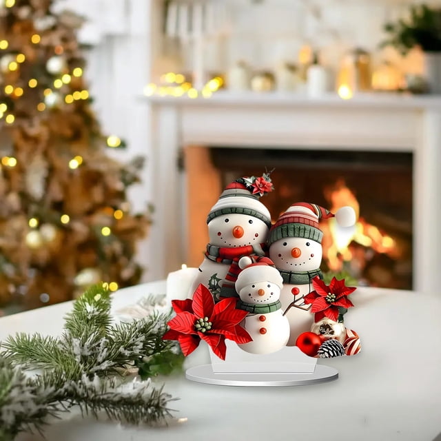 Herunwer 2D Acrylic Christmas Table Decorations for Table Home Holiday Party Decoration