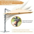 thumbnail image 4 of Gymax 10FT Square Offset Patio Umbrella Outdoor Aluminum Cantilever Umbrella Beige, 4 of 8