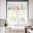 thumbnail image 2 of nqOlkjepod Daisy Botanical Farmhouse Short Window Curtain Valances, Pastoral Farmhouse Floral Rod Pocket Kitchen Valances for Living Room Bedroom Bathroom Cafe, 1 Panel - 54" x 18", 2 of 8