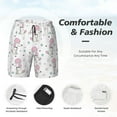 thumbnail image 3 of Gukieu Cute Poodle Dog Print Men's Double Layer Sports Swim Trunks, Quick Dry Adjustable Waist Swim Shorts Swimwear-X-Large, 3 of 6