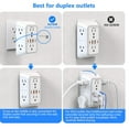 thumbnail image 4 of JcBlaon Outlet Extender Splitter Surge Protector with 4 USB Ports (2 USB C), Multiple Plug Wall Outlet, Multi Outlet Plug in Wall Adapter Power Strip for Indoor, 4 of 11