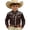 Brown, variant on Uoobin Boys Western Shirts Long Sleeve Pearl Snap Button Down Cowboy Shirt Toddler Kids Lapel Retro Country Tops 4-13 Years