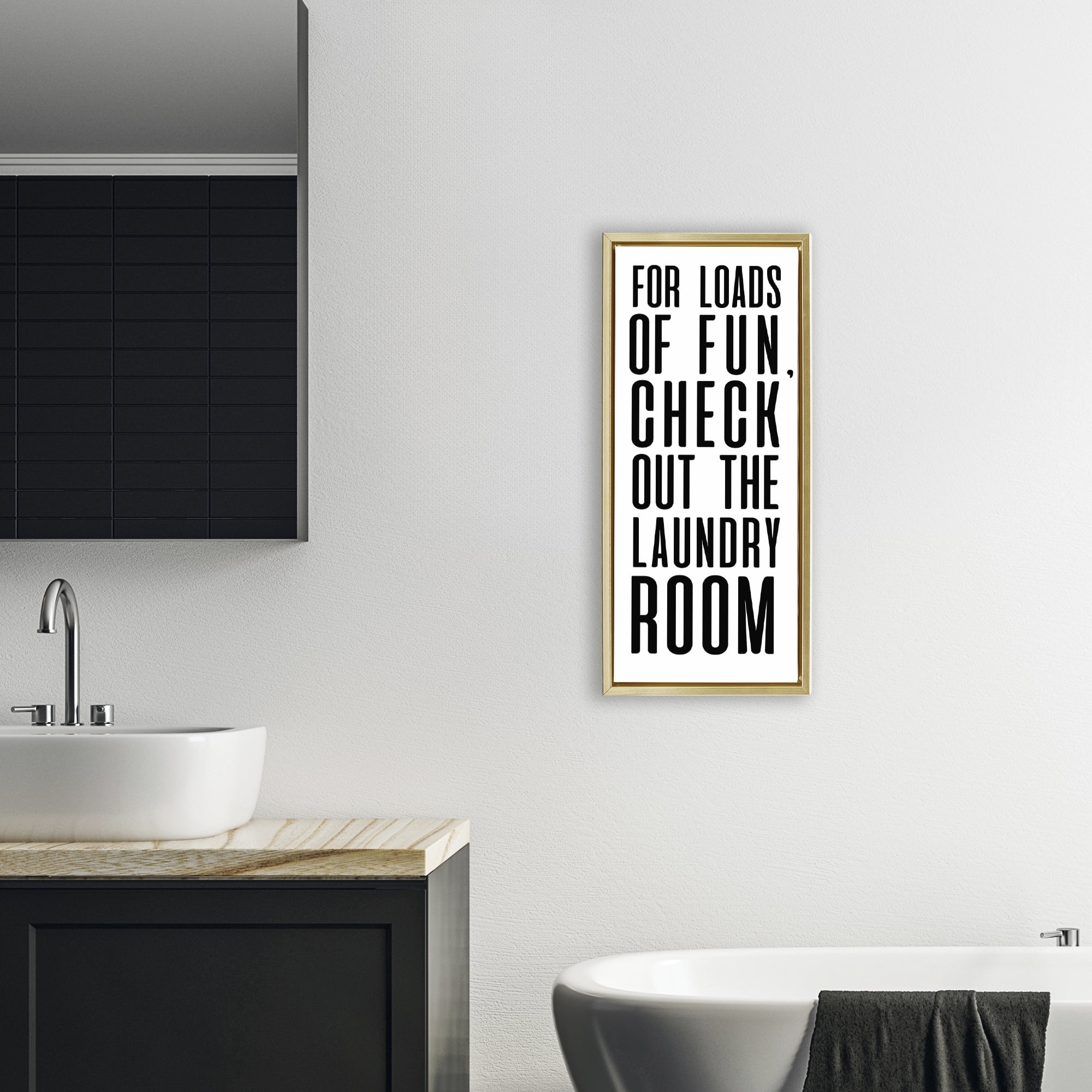 Stupell Industries For Loads Of Fun Gold Framed Floater Canvas Wall Art, design by SD Graphics Studio