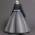 thumbnail image 5 of Elegante vestido de encaje de princesa para niños, vestidos bordados de flores para niñas, vestidos Vintage para niños, vestido de baile rojo para fiesta de navidad, 5 of 5