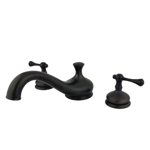 Kingston Brass KS3335BL Vintage Two-Handle Deck Mount Roman Tub Faucet, Oil Rubbed Bronze