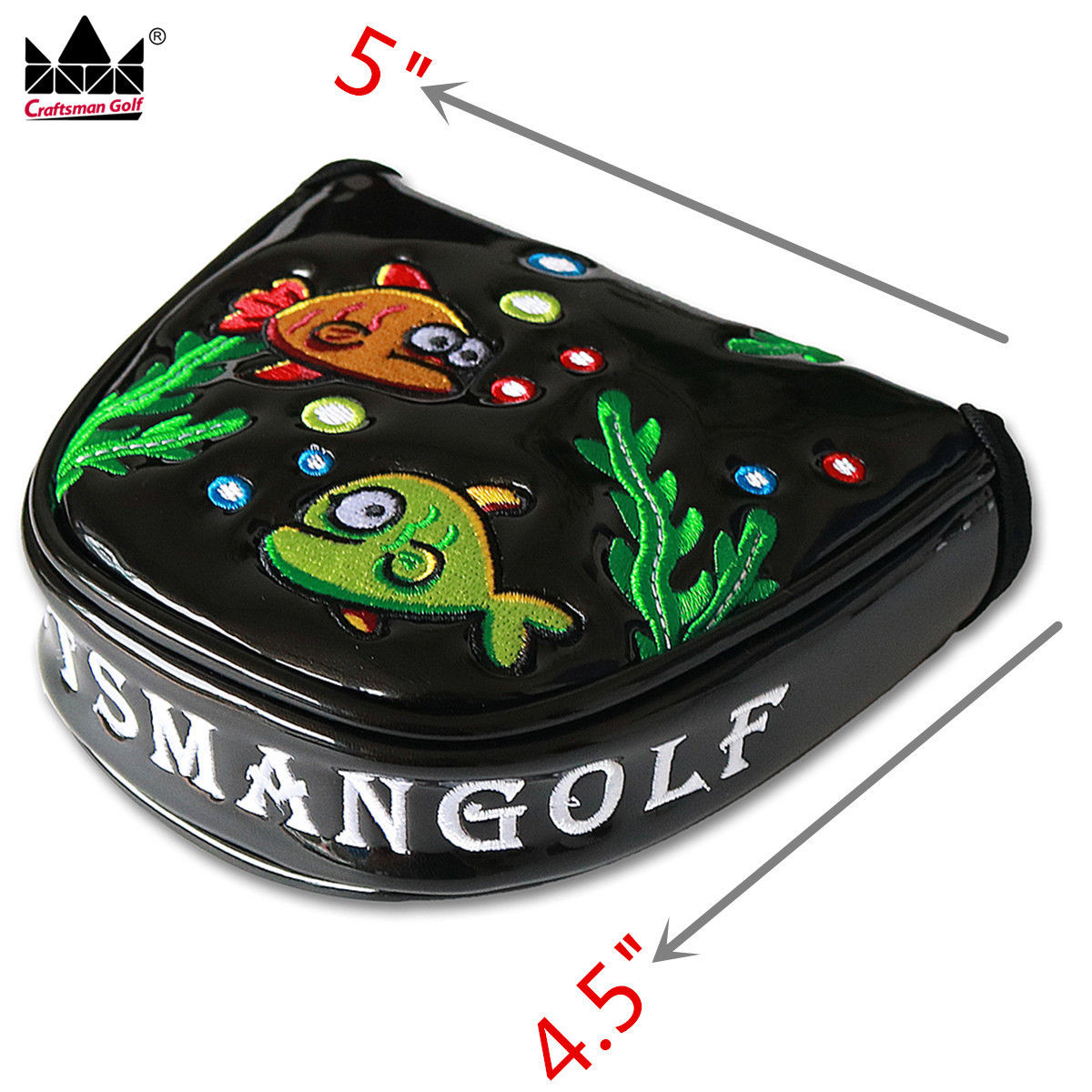Craftsman Golf Universal Mallet Putter Cover Bubble Fish Black