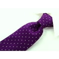 thumbnail image 5 of Scott Allan Mens Purple Dot Tie for Men | Standard Size Necktie 3.3" at Tip | Purple Wedding Ties for Groom, 5 of 5