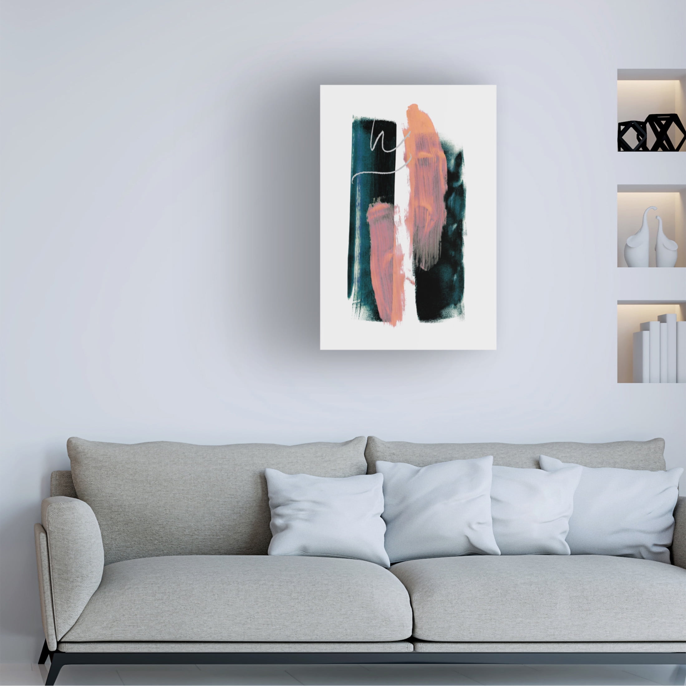 Trademark Fine Art Mareike Bohmer Abstract Brush Strokes 3 Canvas Wall Art