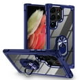 thumbnail image 1 of Armor Case for Samsung Galaxy S22 Ultra, Adjustable Kickstand & Military Grade Shockproof Heavy Duty Protective Ring Holder Clear PC Back & TPU Frame for Samsung Galaxy S22 Ultra, Blue, 1 of 8